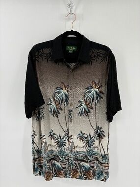 David Taylor Tropical Black and Gray Men's Shirt